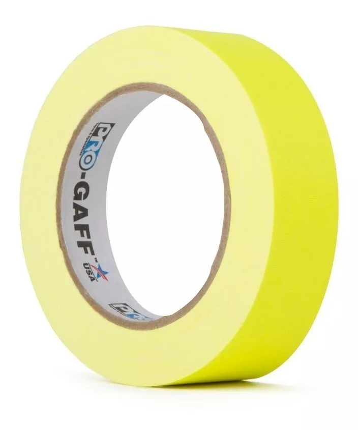 Fita Gaffer Tape Pro Gaff Amarelo Fluorescente 25mm X 50 Mts