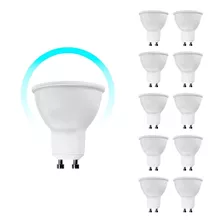 Lámpara De Acento Icon Led Gu10 Luz Fría 7w Pack 10 Piezas Color De La Luz Blanco Frío