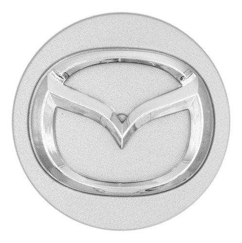 Juego Centro De Rin 56 Mm Gris Logo Mazda Foto 2