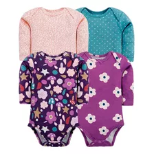 Ropa Bebe Set De 4 Bodys De Algodón Niño Y Niña Bebe