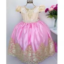 Vestido Infantil Festa Realeza Super Luxo Daminha Florista