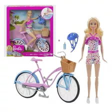 Boneca Barbie Passeio De Bicicleta Com Acessórios Mattel