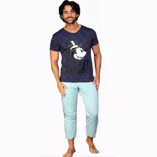 Pijama Para Hombre Playera Y Pantalon Mickey Mouse 100083