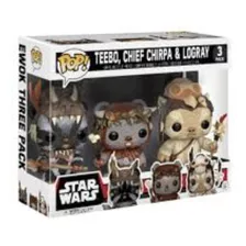 Funko Pop Star Wars Teebo Chief Crirpa Logray 3 Pack Nuevo 