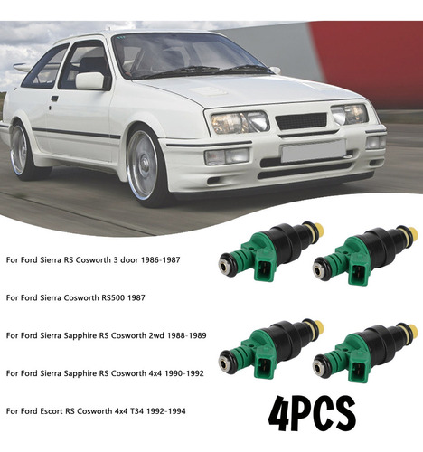 4x Inyector Combustible P/ Ford Sierra Escort Rs Cosworth Foto 2