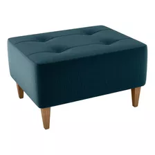 Puff Piva Suede Petróleo Cor Azul