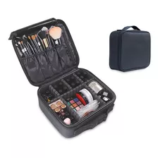 Negra Maleta Maquillaje Portátil Cartera Cosméticos