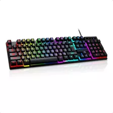 Teclado Gamer Semi Mecânico Led Rgb Abnt2 Usb Pc Ps4 Xbox