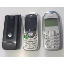Antiguos Teléfonos Celulares Por 3 Unidades