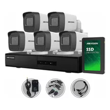 Kit Hikvision Full Hd Dvr 8ch +5 Camaras 2mp + Disco + Balun