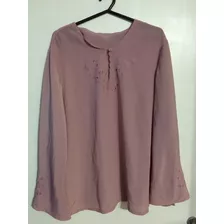 Blusa Feminina Manga Comprida Lilás Claro Gg G1 Pouco Uso