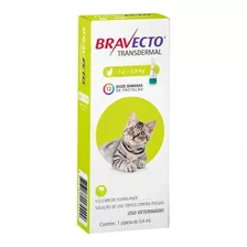 Pipeta Antiparasitário Para Pulga Msd Bravecto Transdermal Bravecto Gatos Para Gato De 1.2kg A 2.8kg