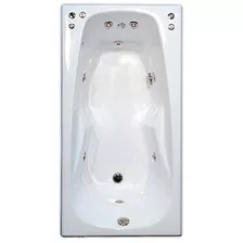 Hidromasaje Jacuzzi Acrílico Blanco 190 X 90 8 Jet Premium 6 Jet Laterales Y 2 Jet Cervicales Motor Elektrim