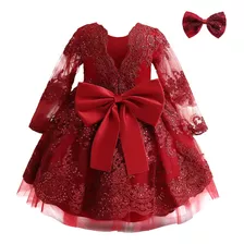 Vestido Elegante De Encaje De Fiesta De Bebé Niña