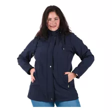 Campera Mujer Neoprene Impermeable Tapado Sacon 