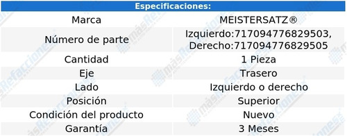 Horquilla Trasera Sup S6 2.7l 6 Cil 02 Al 03 Meistersatz Foto 2