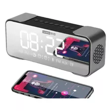 Reloj Radio Parlante Despertador Con Bluetooth Portatil Led