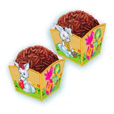 144 Forminha Brigadeiro Coelho Páscoa Enfeite Mesa Decoração