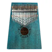 17 Teclas Kalimba Pulgar Piano Madera Instrumento Musical Co