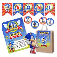 Kit Imprimible Sonic 100% Editable Candy Bar Banderines