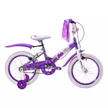 Bicicleta Para Niñas R16 Llantas Aire Y Entrenamiento Color Blanco