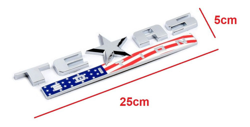 Emblema Texas Edition Cromo Bandera Chevrolet Gmc Silverado Foto 3