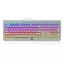 Teclado Mecánico Mk9 Rgb Gaming-blue Switch-led-blanco