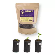 Kit Germinação - Solo, 3 Vasos De 1l