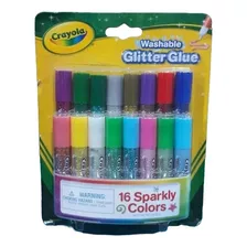 Adhesivos Glitter Sparkly Crayola Colores X16 5.8gr No Toxic