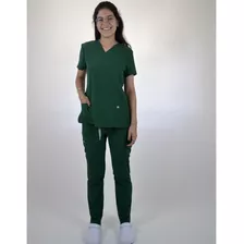 Conjunto Médico Enfermero Elastizado Dama Spandex Entallado