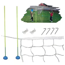 Set De Voley Red 3,5mts Soportes Regulables Parantes 2,40mts