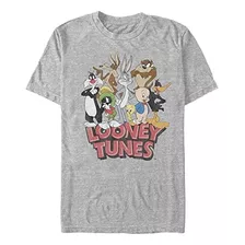 Looney Tunes Group Camiseta De Manga Corta, Athletic Heather