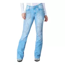 Calça Feminina Minuty Jeans Flare Com Strass - Ref. 241569