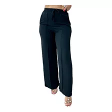 Calça Pantalona Feminina Cintura Alta Cós Largo Duna Moda