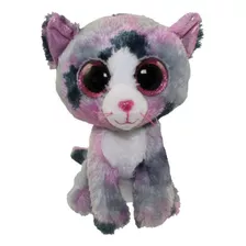 Peluche Ty Lindi Gatito Beanie Boos 15cm Ojos Brillantes 