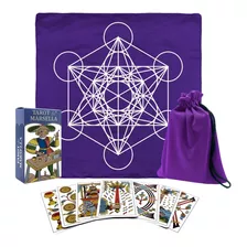 Tarot Marsella Español + Tapete + Morral Mod Cubo Morado