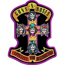 Parche Bordado Guns N Roses 12.5x12.4cm. Metal/rock Clasico