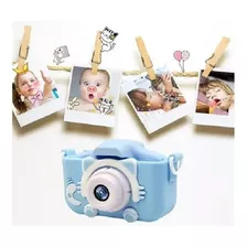 Máquina Foto Vídeo Digital Infantil Recarregável Capa Cor Azul