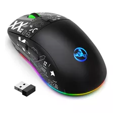 Mouse Mecánico Inalámbrico Hxsj T90 2.4g Rgb Para Juegos