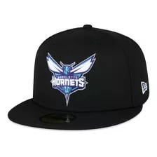 Boné New Era 59fifty Charlotte Hornets Aba Reta Nba Fechado 