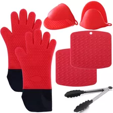 Guantes Para Cocina De Silicona Resistentes Calor,con Pinzas