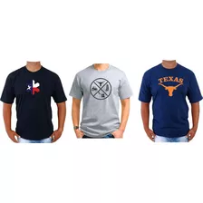 Kit 3 Camiseta Texana Txc Moda Country Farm 