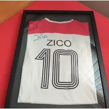 Camisa Autografada Pelo Zico, Item De Colecionador