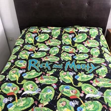 Manta Micropolar - 1.55 X 2 Metros - Rick And Morty