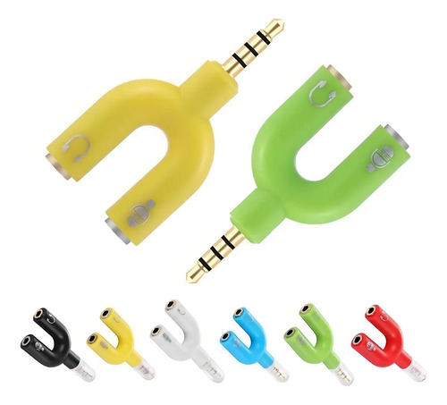 Adaptador P2 X P3 Splitter Headset Microfone Aux Áudio Full