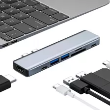 Hub Duplo Usb-c 7x2 Thunderbolt 3 Macbook Pro/air Hdmi 4k 