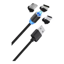 Cable Usb A Micro Usb - Type-c Lightining Tl057 Color Negro