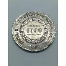 Moeda De Prata 1000 Reis 1860 Sob