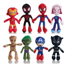 Muñeco De Peluche De Spider-man De Los Vengadores, 8 Piezas,