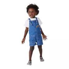 Macaquinho Jeans Infantil Menina Toddler